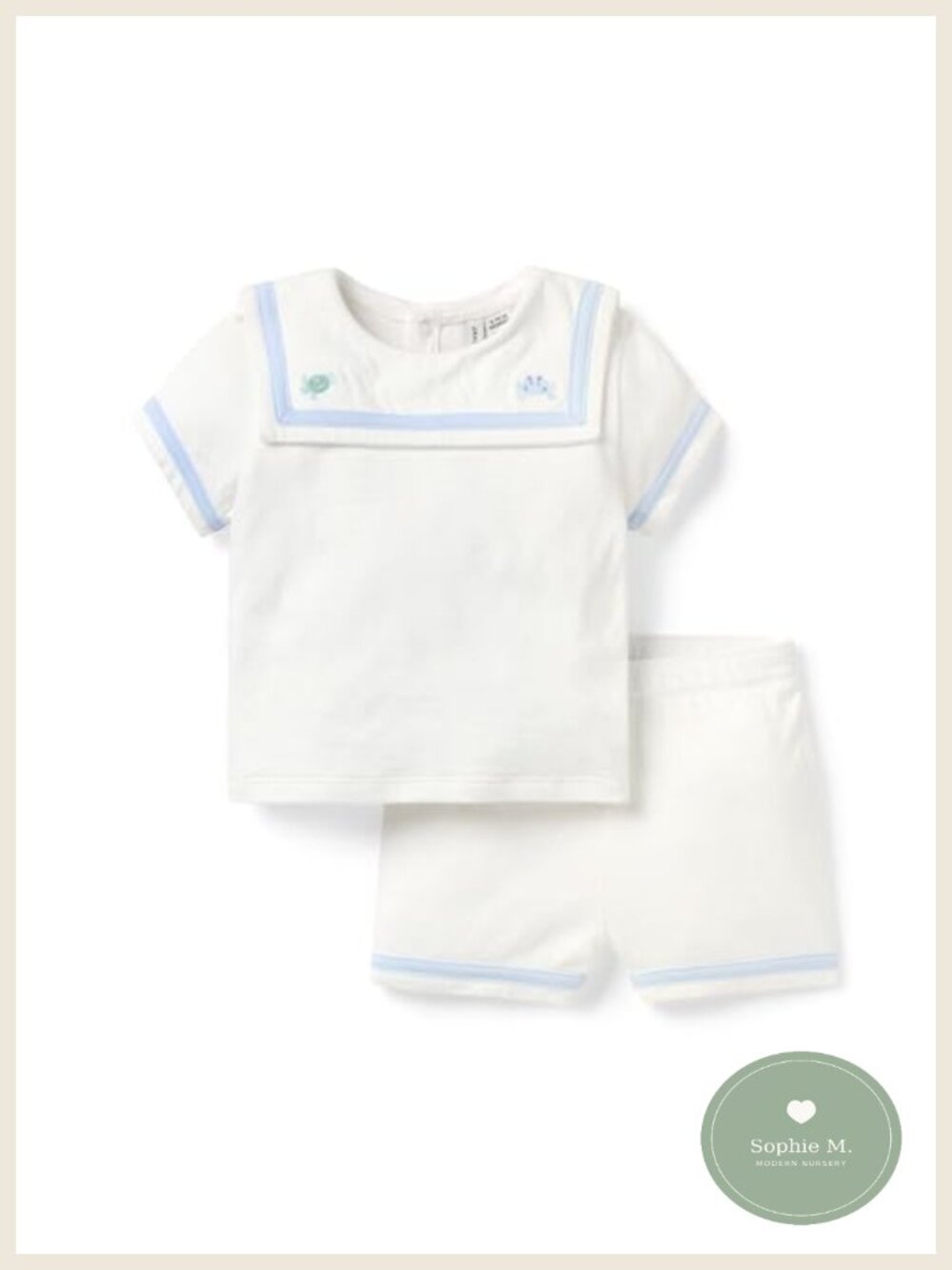 Baby Girls Sailor Matching Set 100% Cotton Duofold 12-18 Months